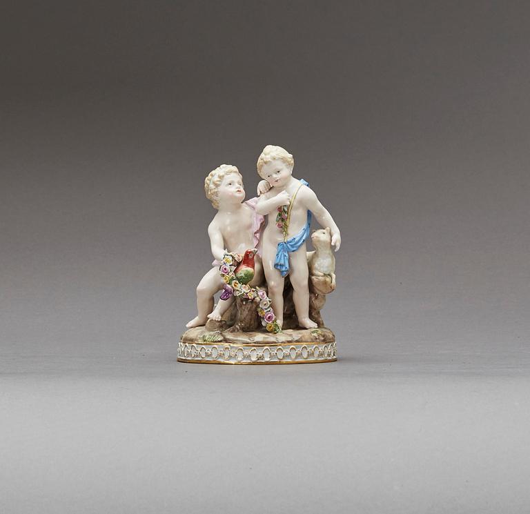 FIGURIN, Meissen, tidigt 1900-tal, porslin.