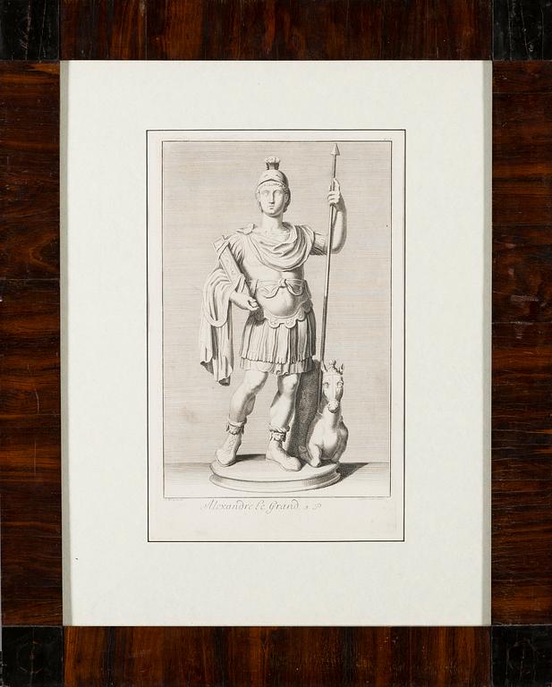 KOPPARSTICK, Alexander den store, J. Gottlieb Thelot, efter A. Wernerin, 1700-tal.