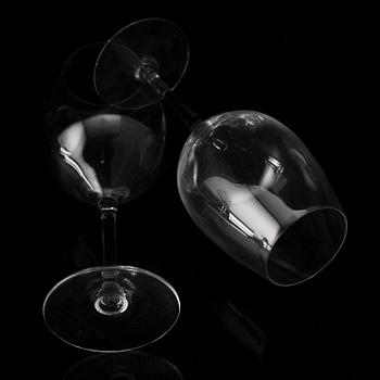Reijmyre Glasbruk, "Senses", a set of 23 white wine glasses and 24 champagne glasses, design Lina Öhlund.