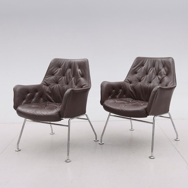 FÅTÖLJER, 1 par, Dux, 1900-talets andra hälft.