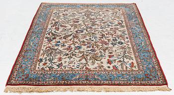 Carpet, Ghom, approx. 215 x 140 cm.