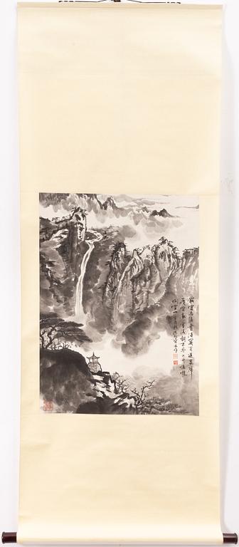 Rullmålning, tusch på papper, Kina,