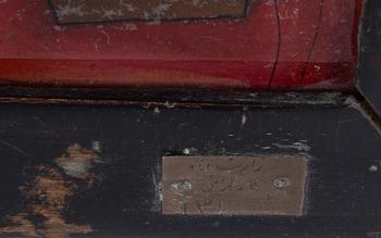 Unidentified artist, a reverse glasspaintin "Shah Abbas with servants", Iran / Persia, 20th century.