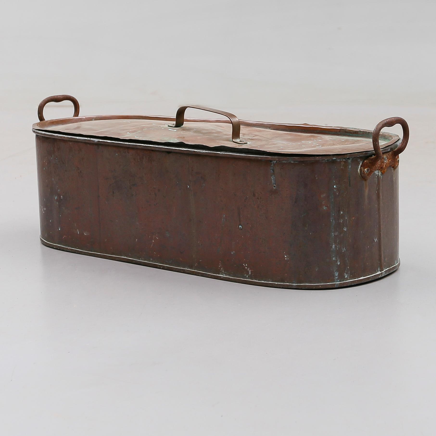 FISKGRYTA, koppar, 1800-tal.