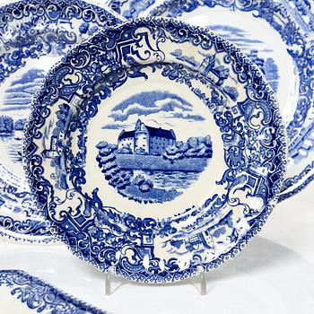 Matservis, 87 delar, flintgods, "Svenska slott", Rörstrand.