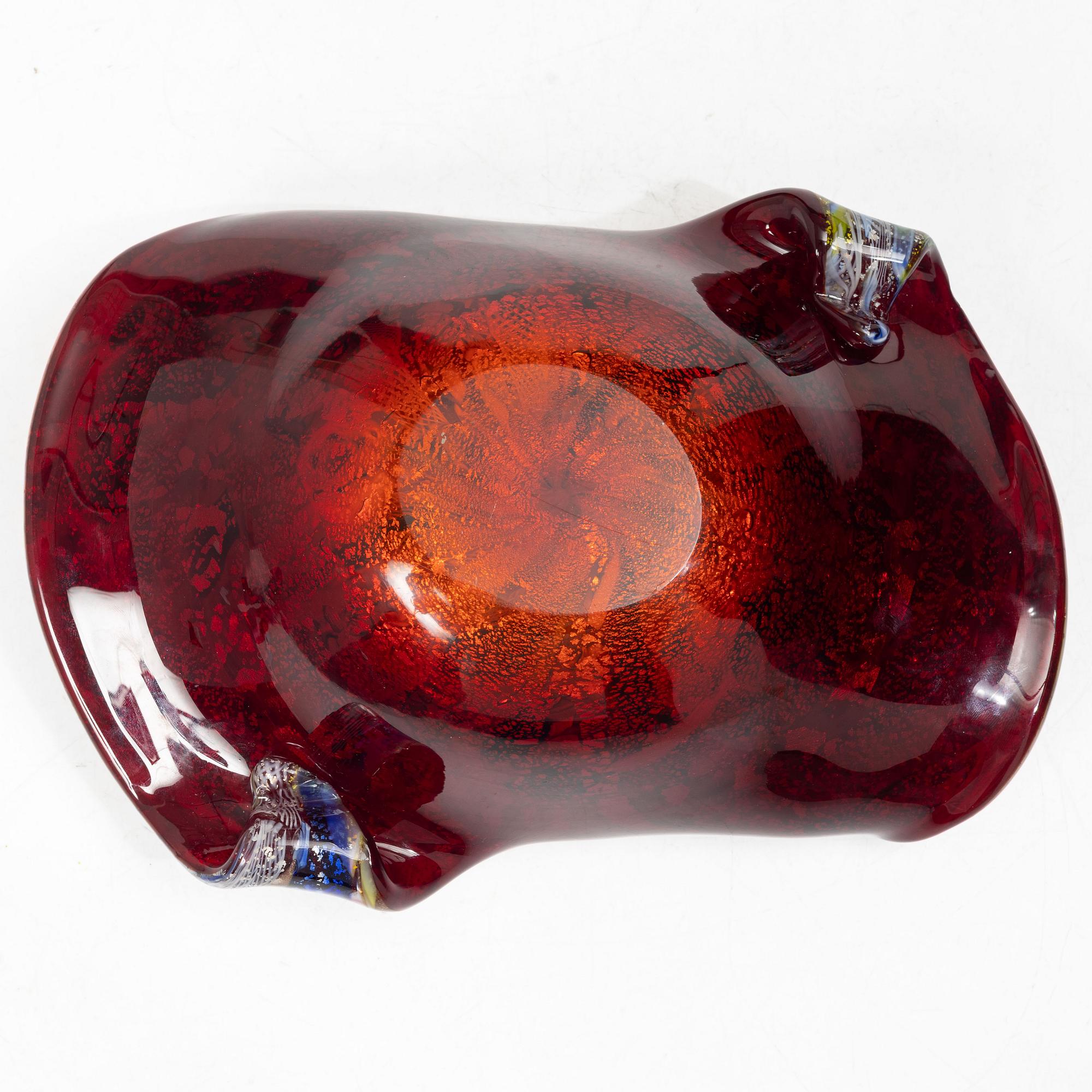 Dino Martens, attributed to, Bowl, “Tutti-Frutti”, Murano, Italy.