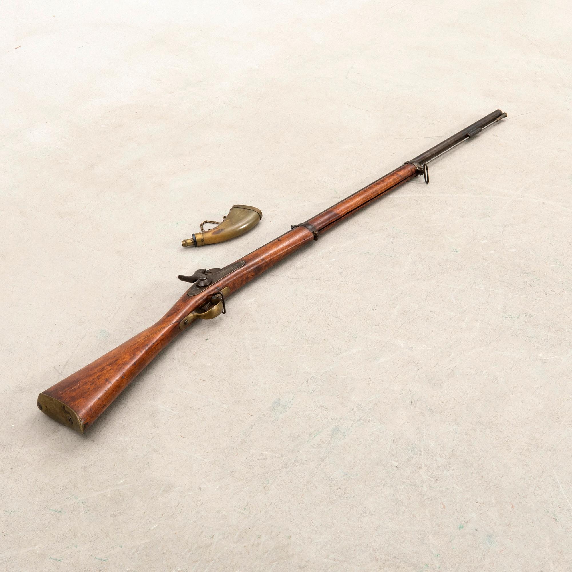 A percussion rifle, Swedish, m/1860.