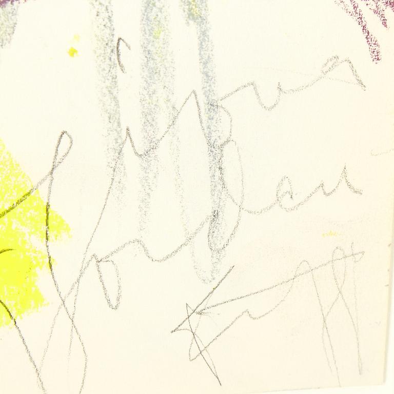 Eddie Figge, Mixed media on paper, signed and dated 1973.