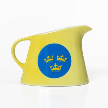 A porcelain water jug, 'Svenska Amerika Linjen', mid 20th Century.