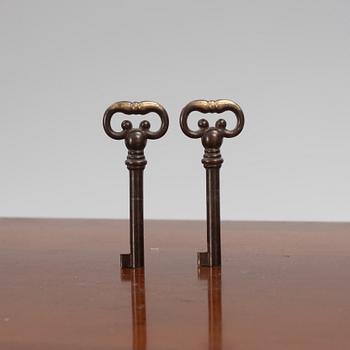 Bedside tables, a pair, Grange, France, late 20th century.