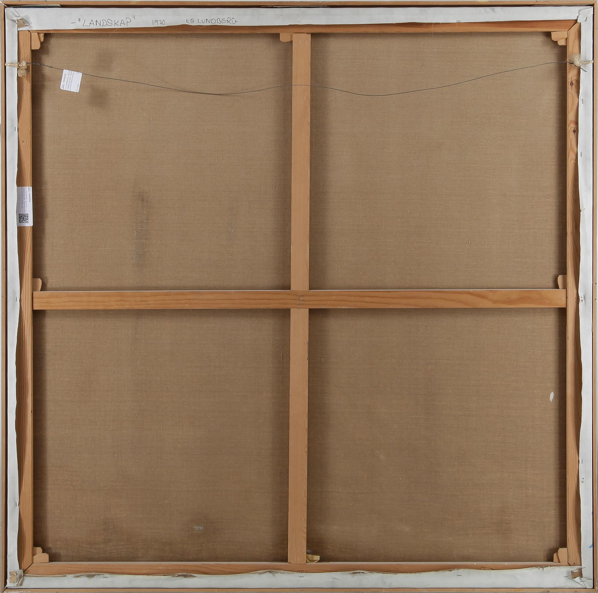 LG LUNDBERG, olja och blandteknik på duk. Signerad och daterad 1970 a tergo.