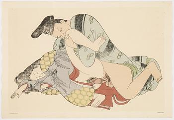 Mapp av Francois Poncetton, Les Erotiques Japonais, Paris, Editions du Siecle, 121 Bouleard Saint-Michel. MCMXXV.