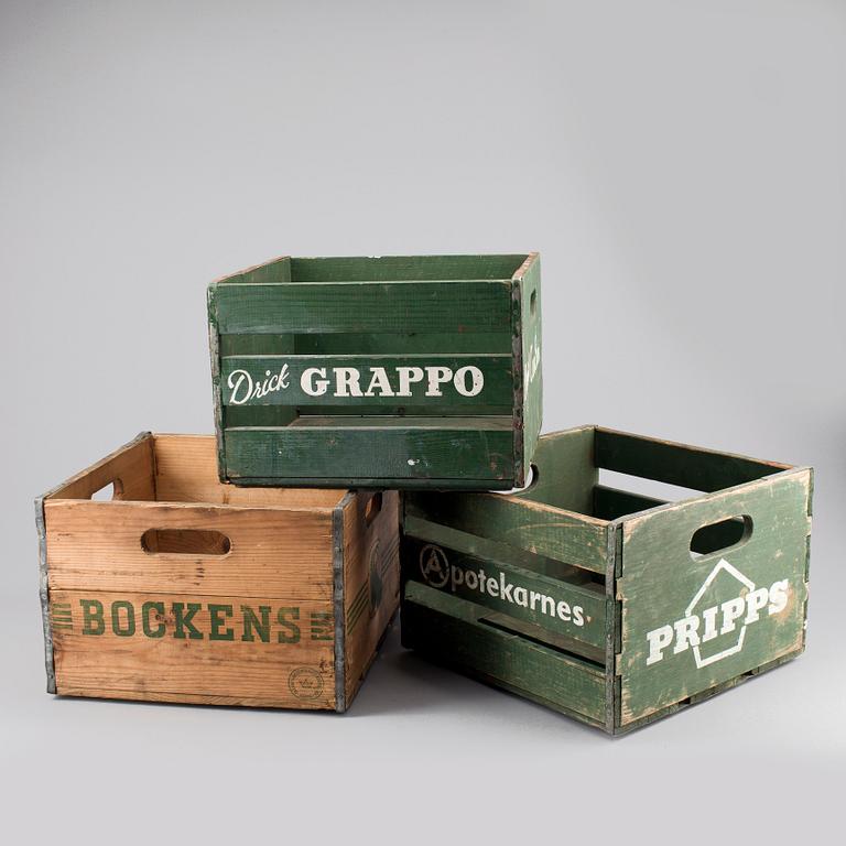 DRICKABACKAR, 3 st, omkring 1900-talets mitt.