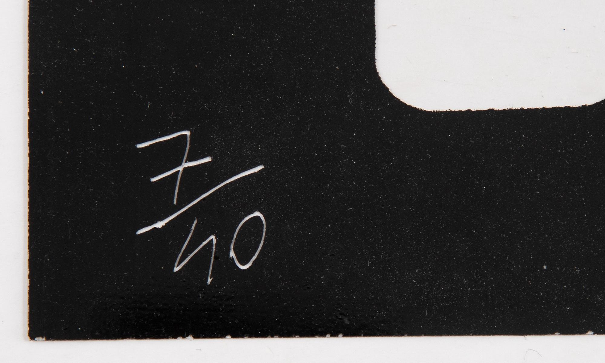 Joe Tilson, färgserigrafier och résin, 5 st, 1968, signerade 7/40.