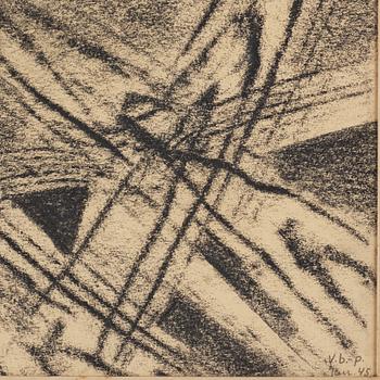 Vilhelm Bjerke-Petersen, Blandteknik, signerad och daterad -45.