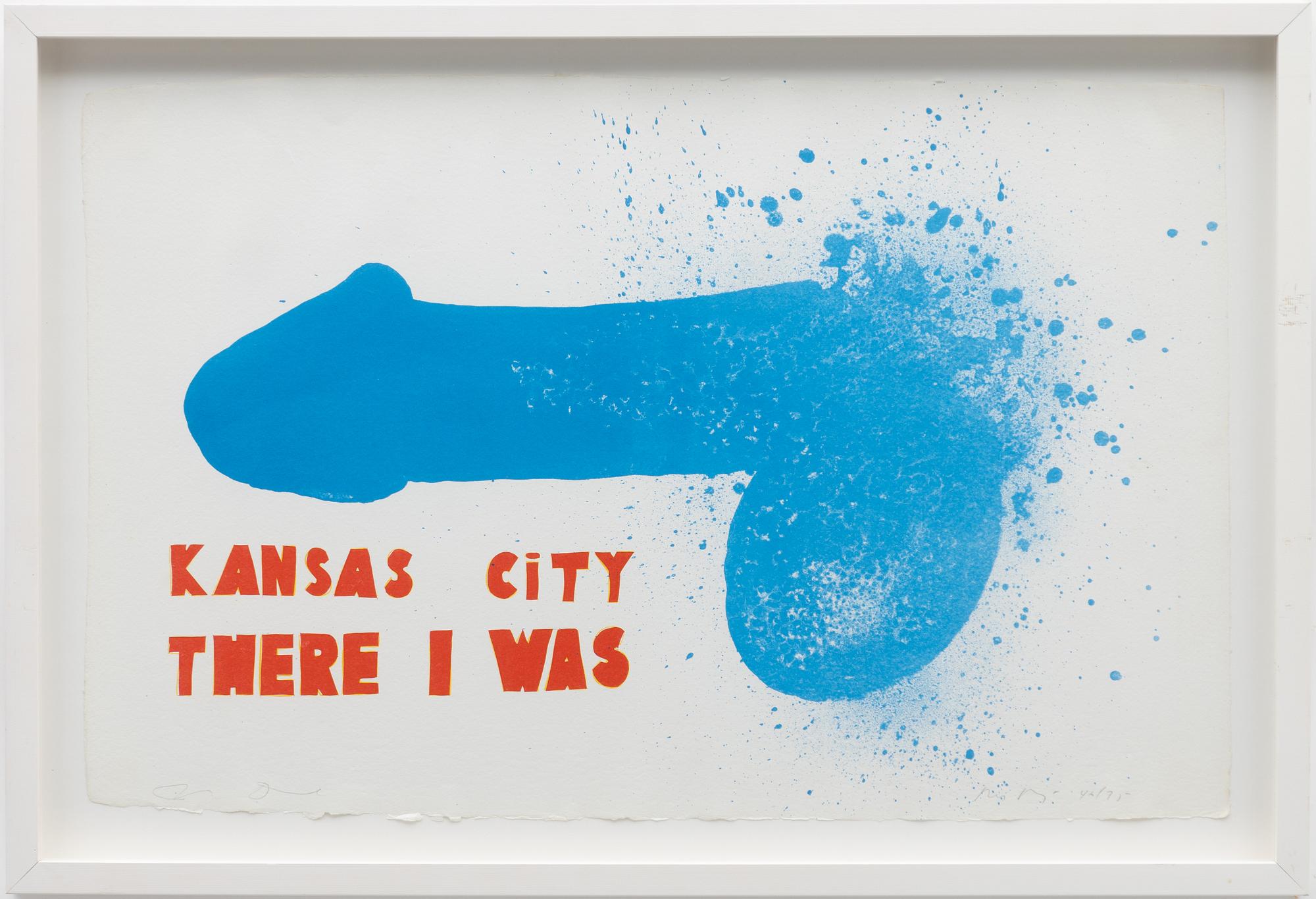 Jim Dine, "Kansas City There I Was" - From the "Oo La La" portfolio - collaboration with Ron Padgett.