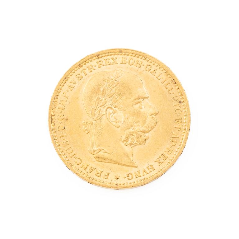 Gold coin, Austria-Hungary, 20 Corona, 1893.