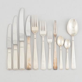 Jacob Ängman, a 169-piece silver cutlery, model 'Rosenholm', GAB, including Stockholm 1959.
