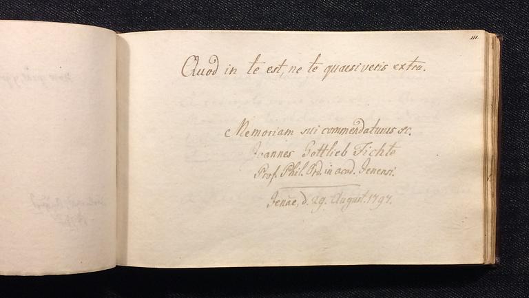 STAMBOK, för Lars Peter Wåhlin (1772-1834), förd från 1797, bidrag av Schiller, Herder, Fichte, Anna Maria Lenngren mfl.