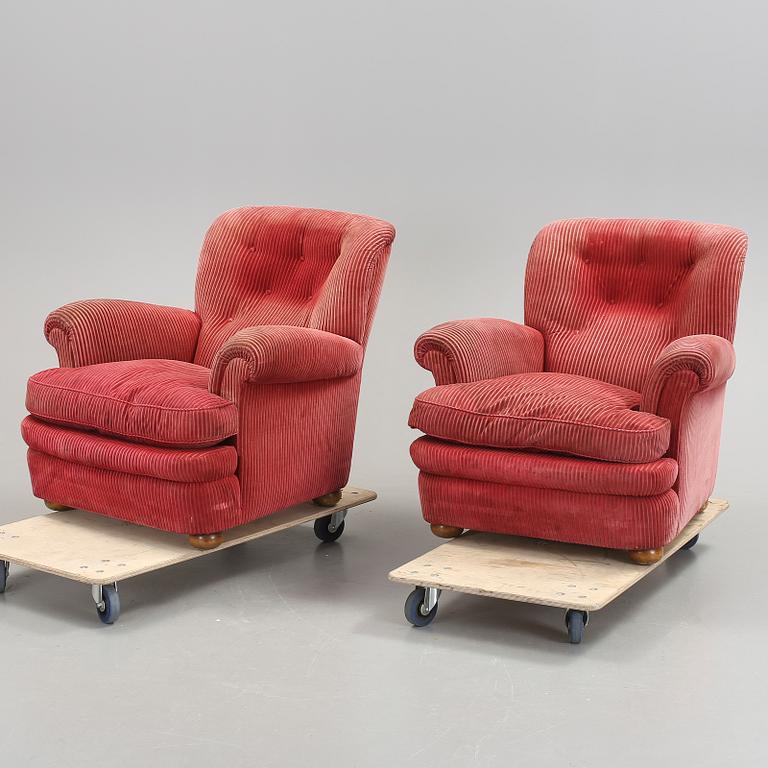 FÅTÖLJER, ett par, modell 336, Josef Frank, Firma Svenskt Tenn.