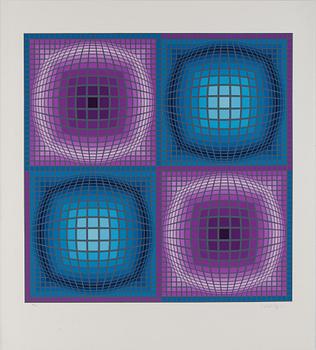VICTOR VASARELY, portfolio with 6 silkscreens, signed in pencil and numbered 187/250.