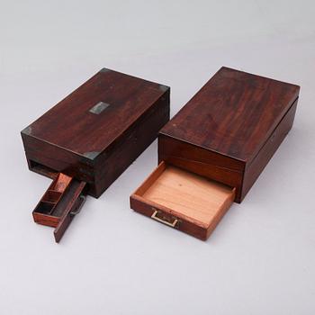 SKRIVSCHATULL, 2 st, England, 1800-tal.