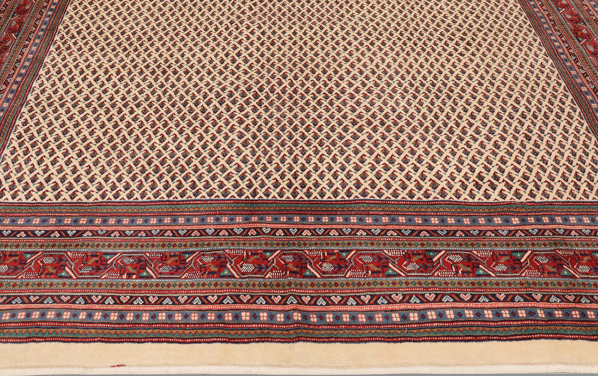 A Sarouk Mir carpet, approx. 405 x 317 cm.