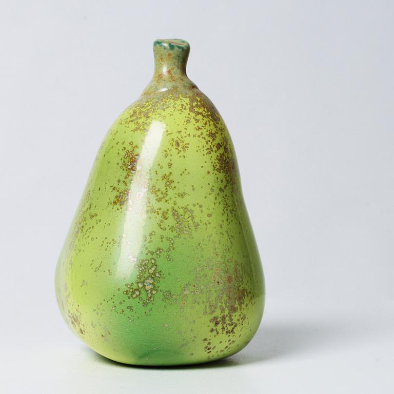 A Hans Hedberg faience pear, Biot, France.