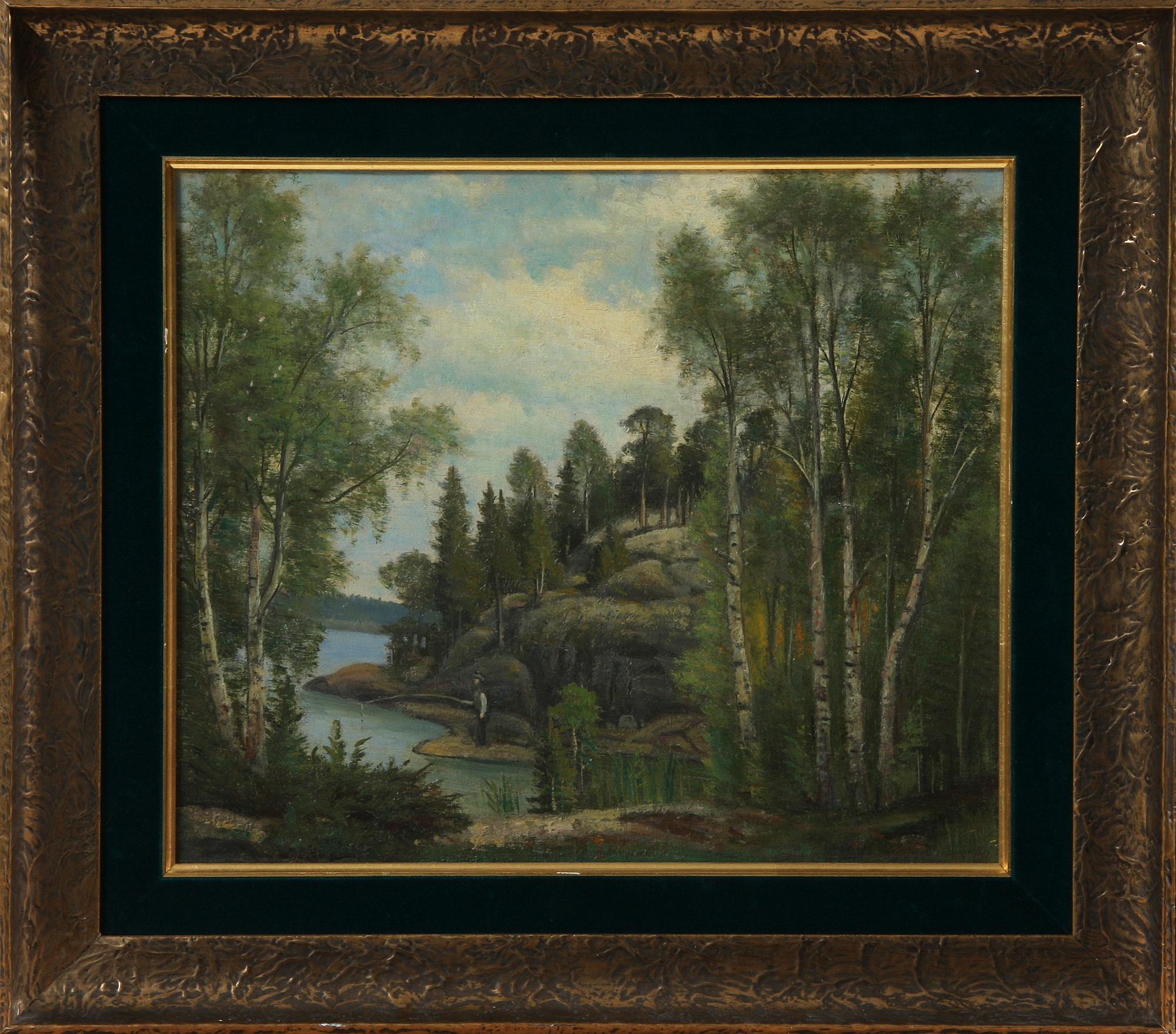 CARL AUGUST FAHLGREN, Olja på pannå.