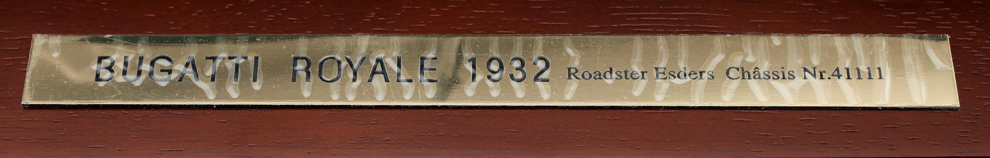 MINIATYR MODELL, Bugatti Royale Roadster Esders, Bauer.