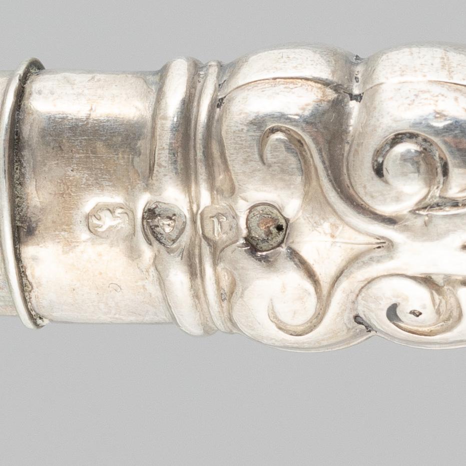 Bestick, 12 st, silver, London, England, 1858.