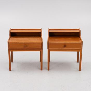 Bedside tables, a pair, second half of the 20th century.