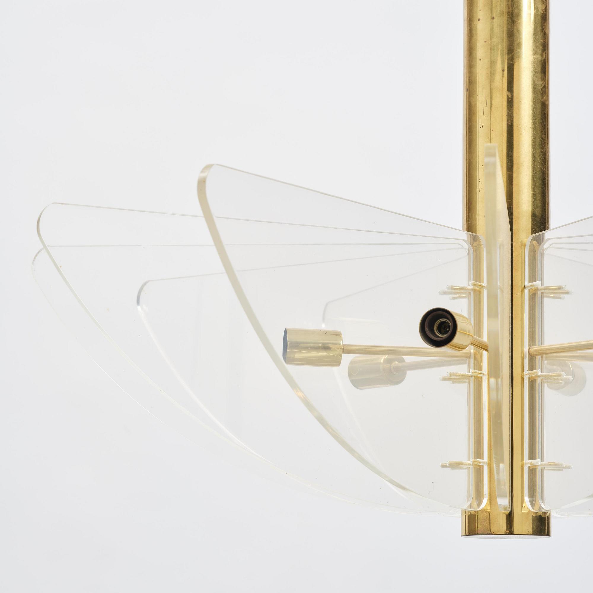 Hans-Agne Jakobsson, a rare ceiling lamp model "C 2438", Hans-Agne Jakobsson AB, Markaryd, ca. 1981-83.