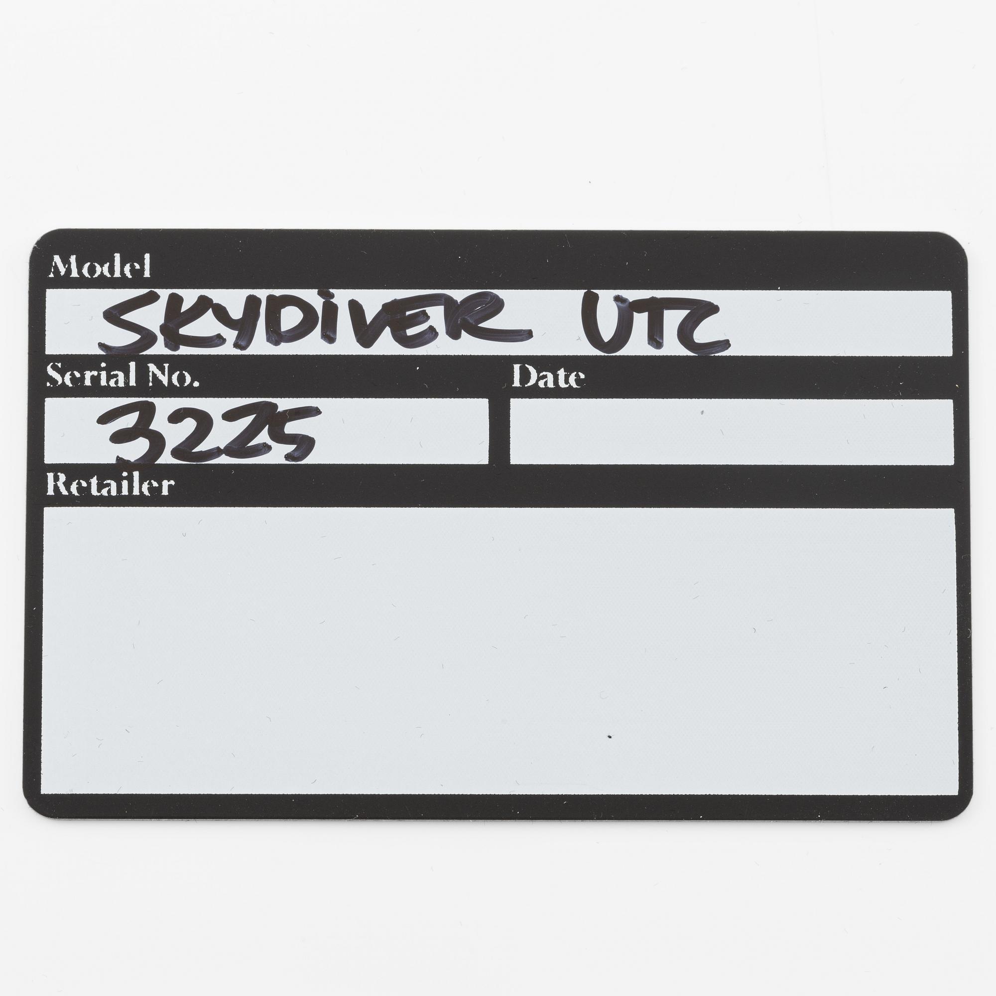 Sjöö Sandström, UTC Skydiver, "Official watch Swedish Airforce", wristwatch, 44 mm.