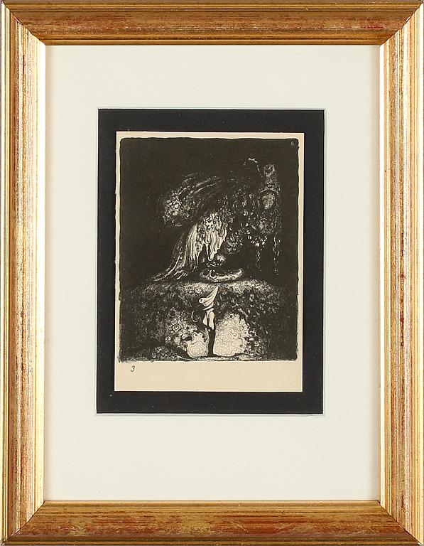 JOHN BAUER, litografi, ur "Troll", osignerad.