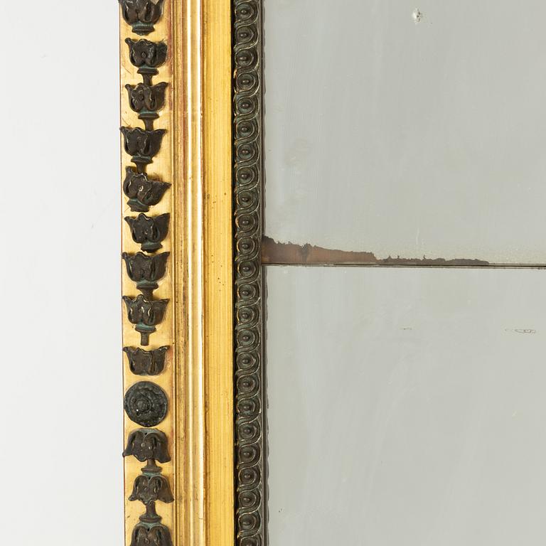 Mirror/mirror wall panel, late Gustavian, circa 1800.