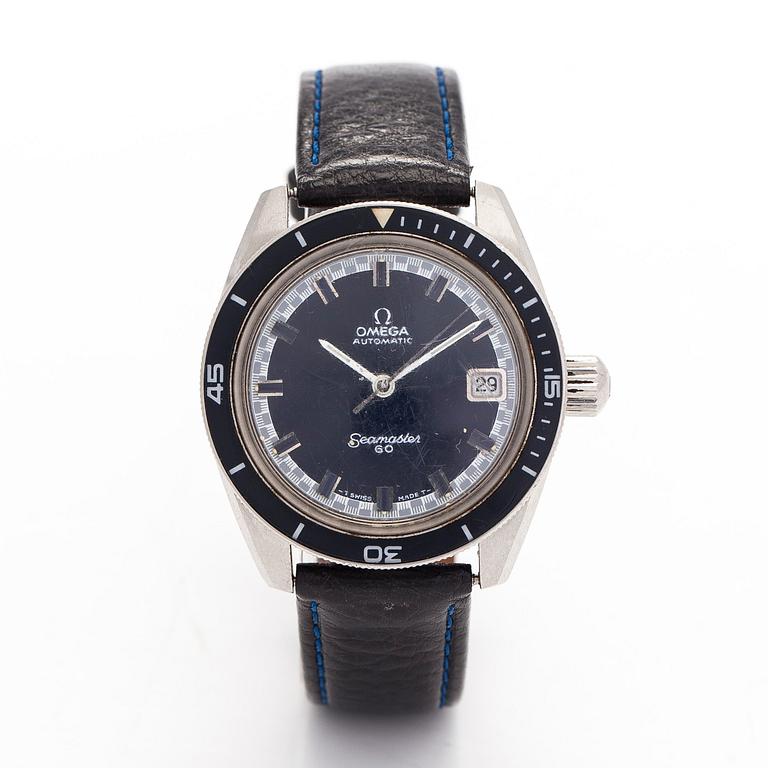 Omega, Seamaster 60, "Big Crown", rannekello, 37 mm.