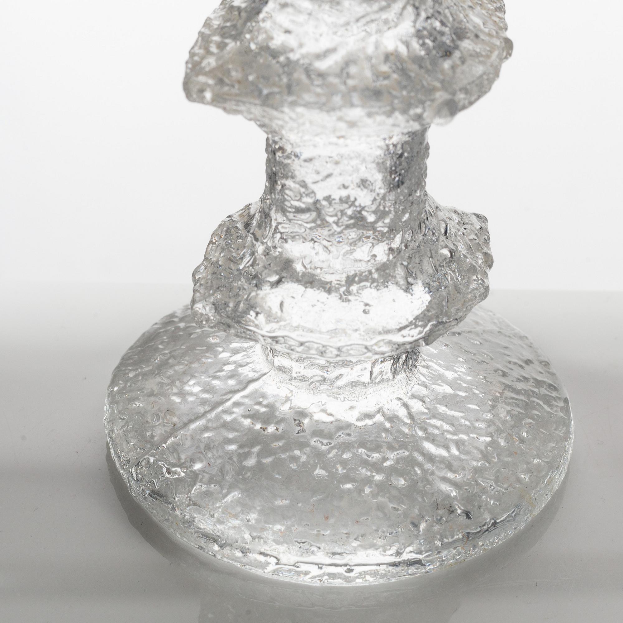 Timo Sarpaneva, four 'Festivo' glass candle holders, Finland.