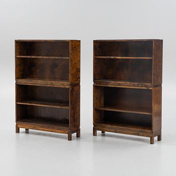 Axel Einar Hjorth, two pairs of 'Typenko' bokcases, Nordiska Kompaniet, Sweden, 1930's.