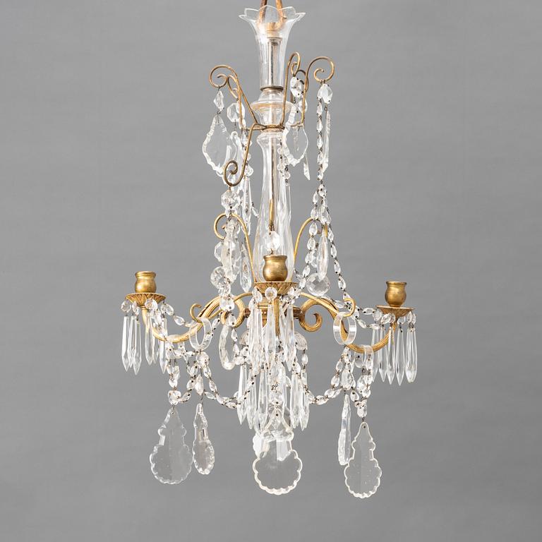 A chandelier, turn of the century 1900.