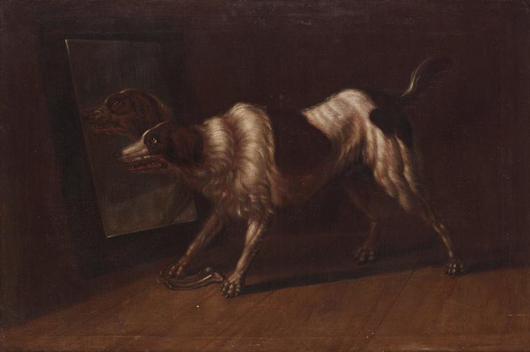 David Klöcker Ehrenstrahl, after, "Hunden Fortun framför en spegel"(The dog Fortun in front of the mirror).