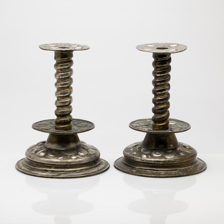 Candelabras, a pair, Baroque style, 19th century.