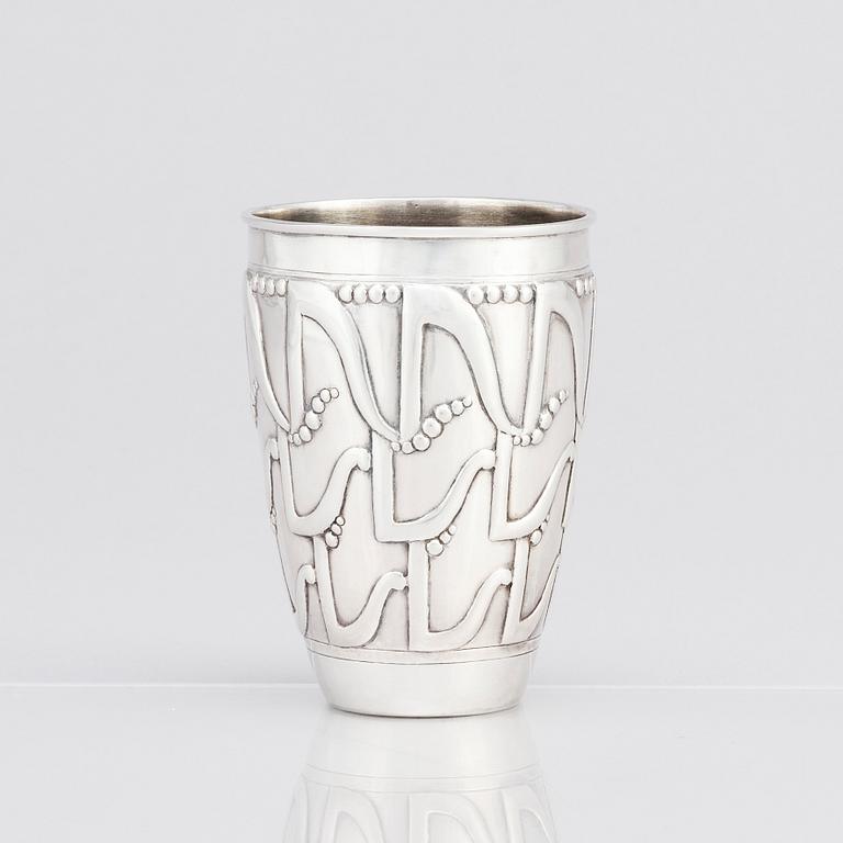 Thorvald Bindesbøll, a silver beaker, A. Michelsen, Copenhagen 1904.