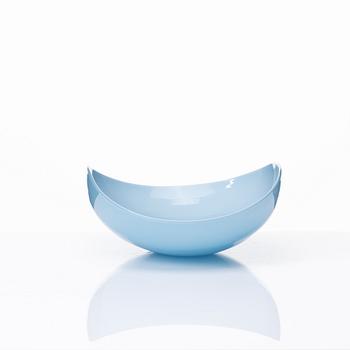 An opaque light blue bowl, Venini, Murano, Italy 1950s-60s.