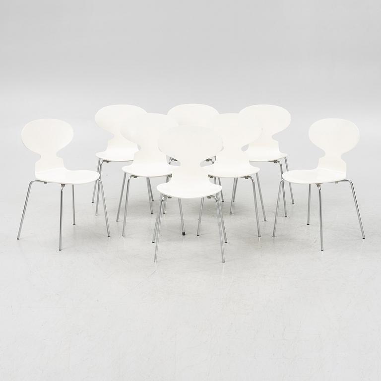 Arne Jacobsen, stolar, 8 st, "Myran", Fritz Hansen, Danmark,