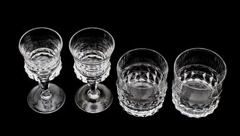 WHISKYGLAS OCH LIKÖRGLAS, 8+12 st, kristall, Silvia, Orrefors.