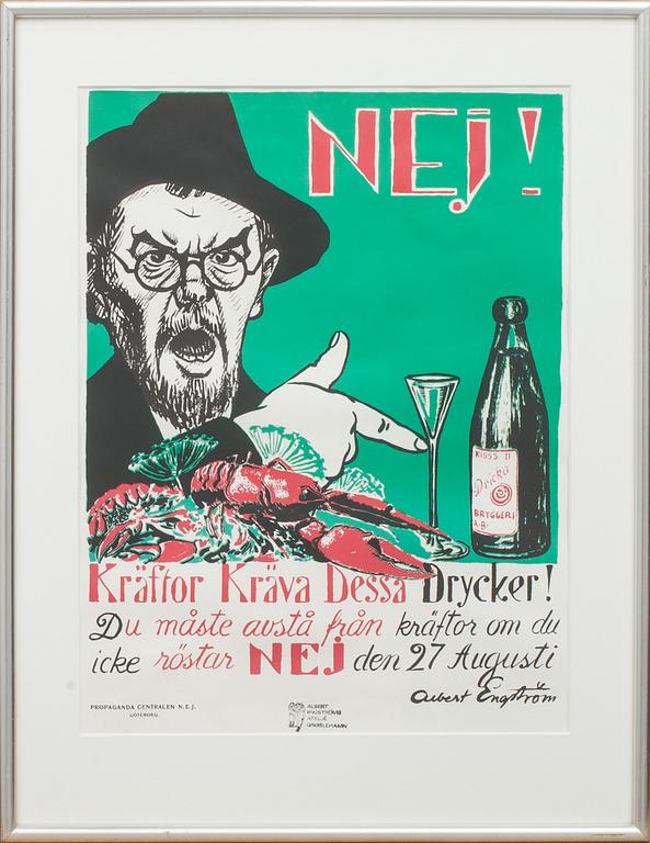 ALBERT ENGSTRÖM, efter, affisch, 1900-tal.