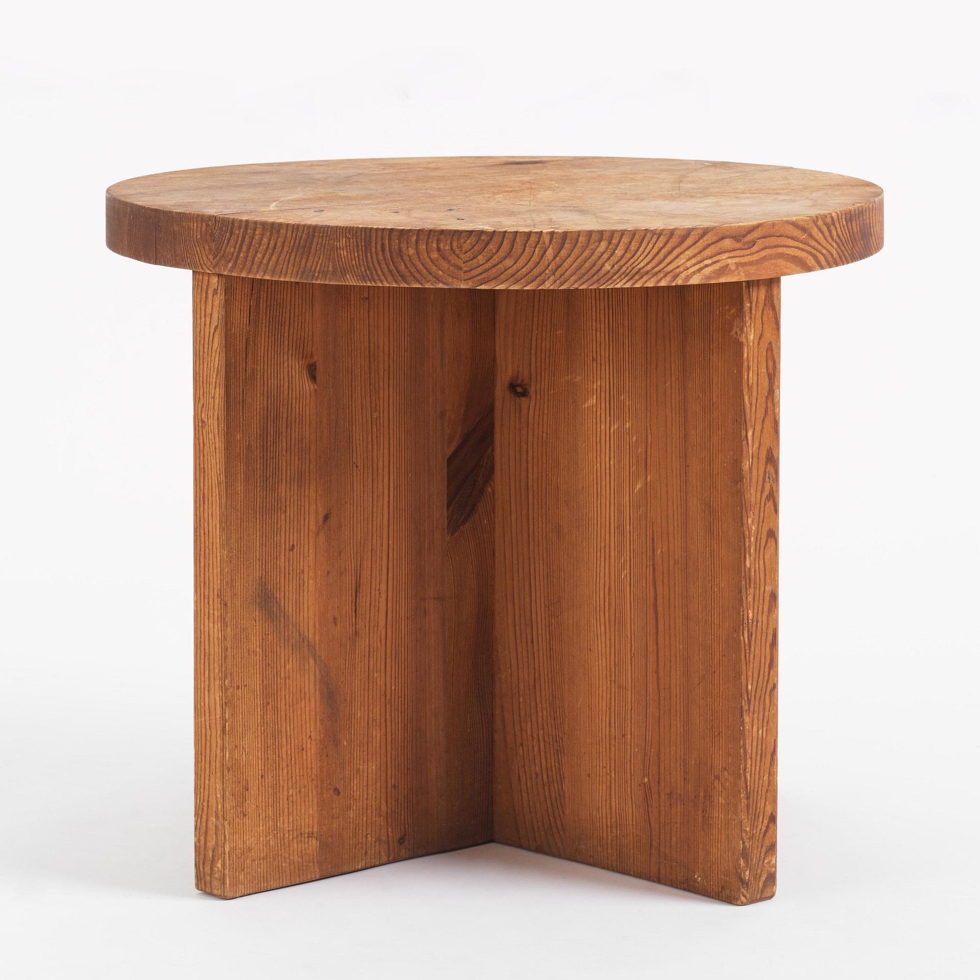 Axel Einar Hjorth, a stained pine "Lovö" table, Nordiska Kompaniet, Sweden, 1930s.