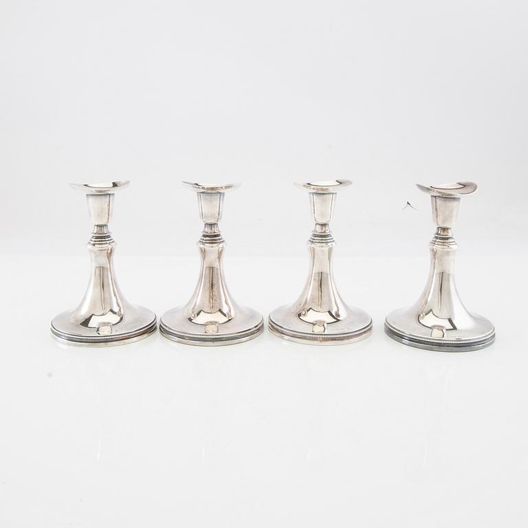 Eric Löfman, Candelabras 4 pcs MGAB silver Uppsala 1967.