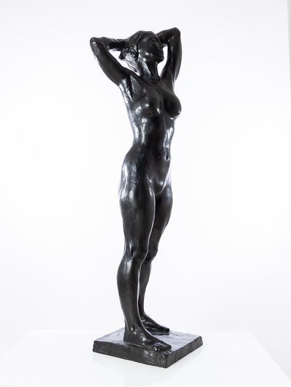 Gudmar Olovson, skulptur. Signerad. Numrerad. Gjutarstämpel. Brons, höjd 132 cm, längd 40 cm.
